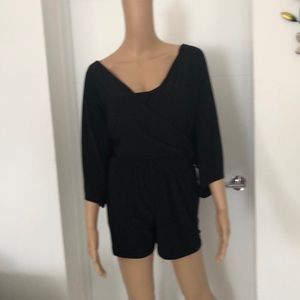 White House black market Black romper XL
